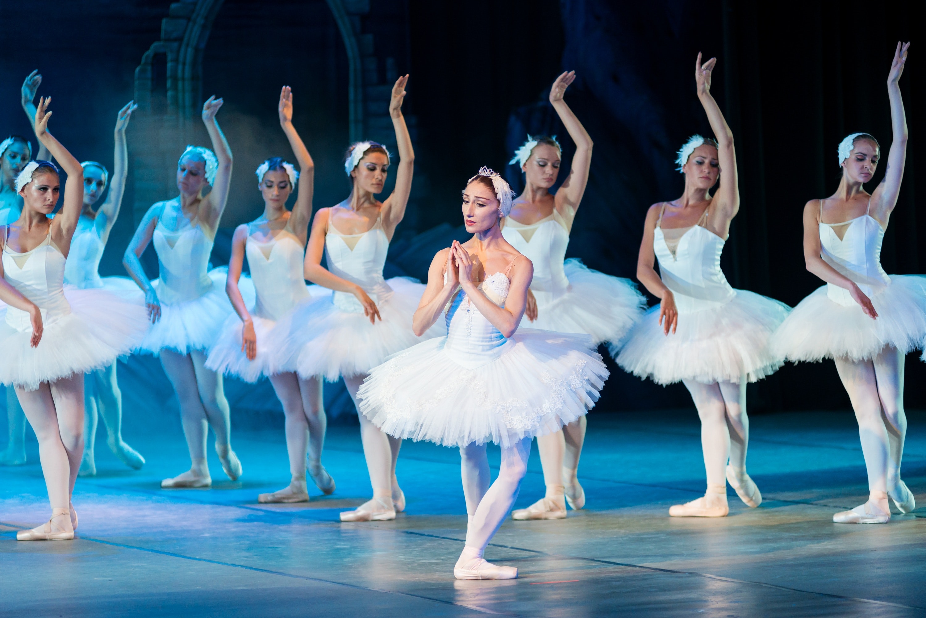 Group of ballerinas performing